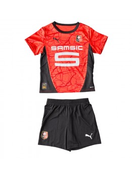 Stade Rennais Replika Hemmakläder Barn 2024-25 Kortärmad (+ byxor)